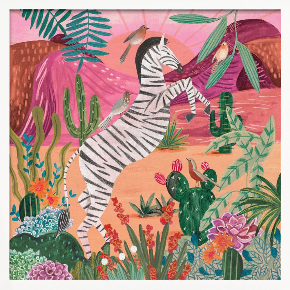 Zebra in the mountains - Poster / Art Print