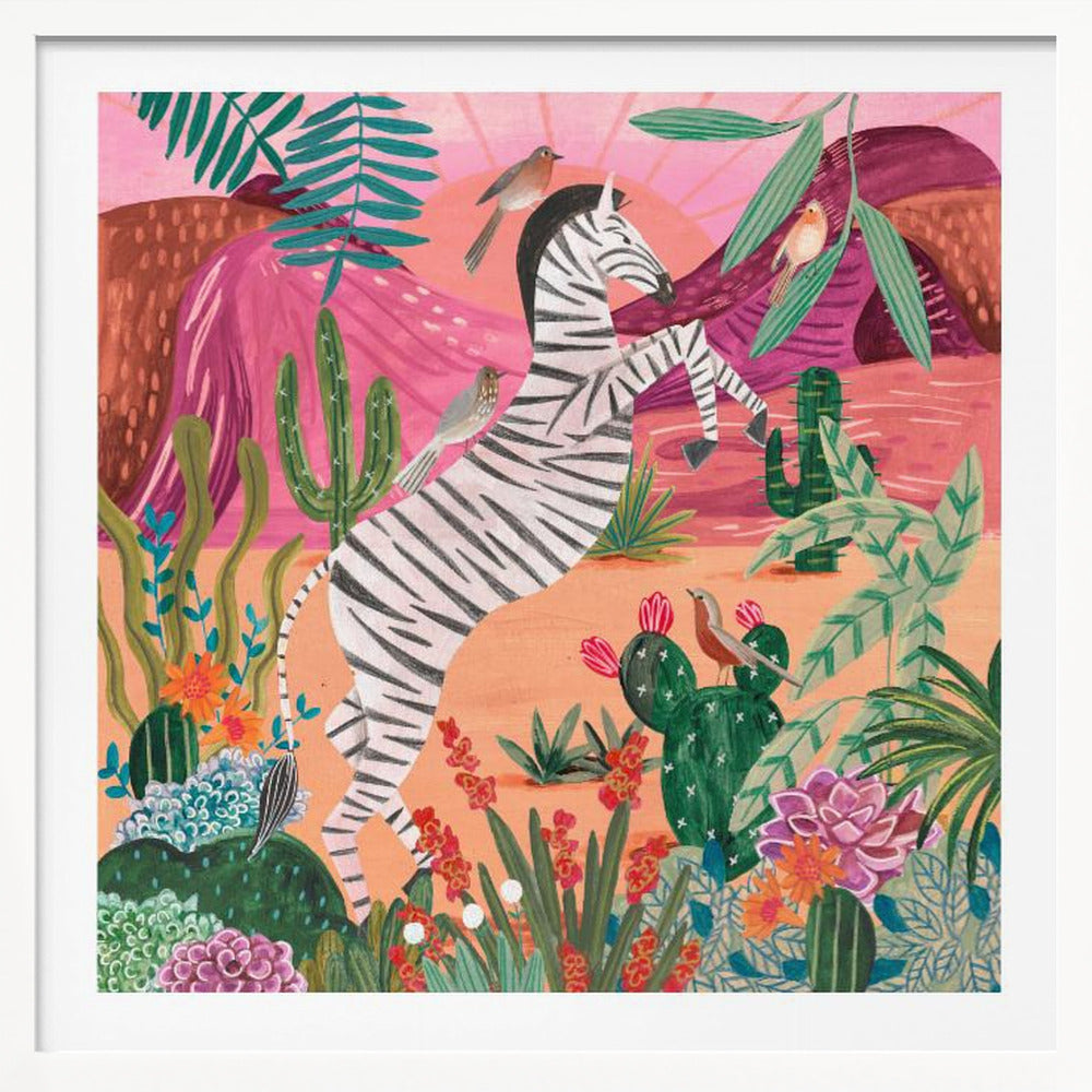Zebra in the mountains - Poster / Art Print