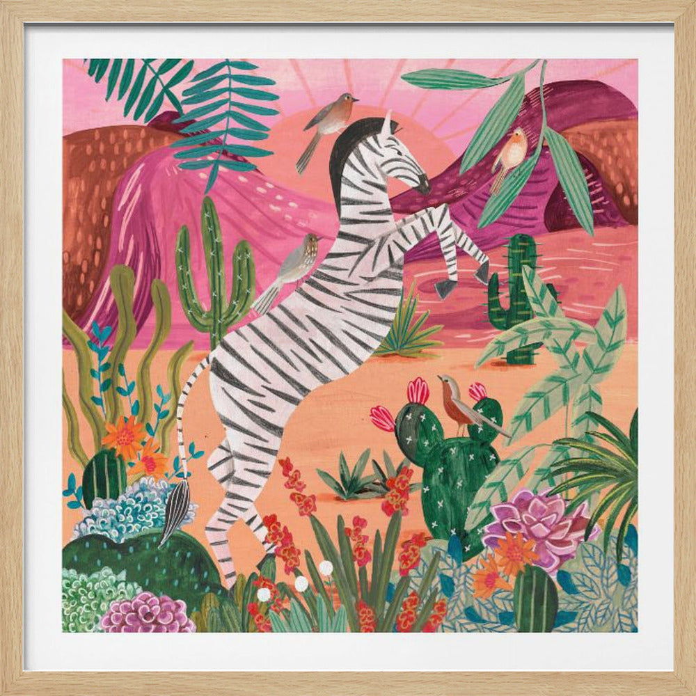 Zebra in the mountains - Poster / Art Print