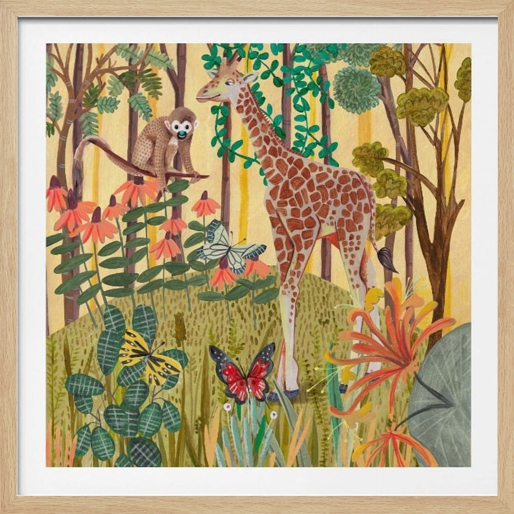 Giraffe in nature - Poster / Art Print