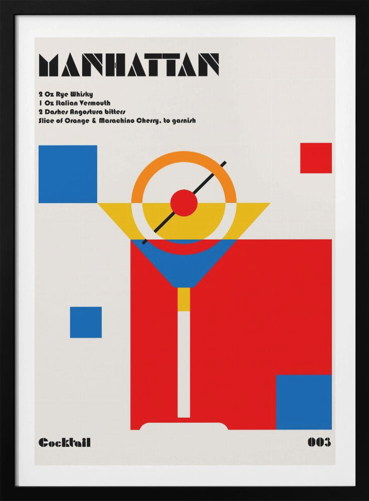 Manhattan Bauhaus Cocktail - Poster / Art Print