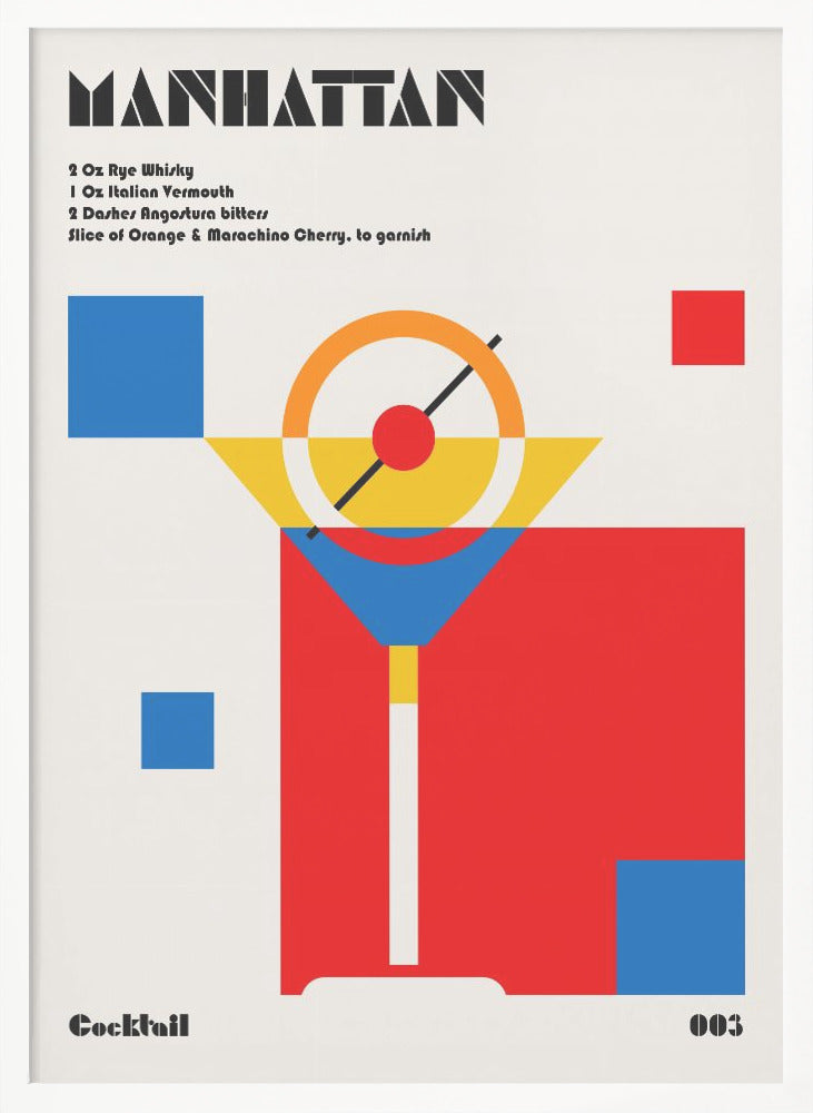 Manhattan Bauhaus Cocktail - Poster / Art Print