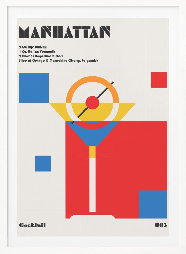 Manhattan Bauhaus Cocktail - Poster / Art Print