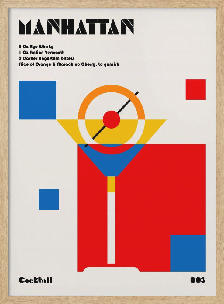 Manhattan Bauhaus Cocktail - Poster / Art Print