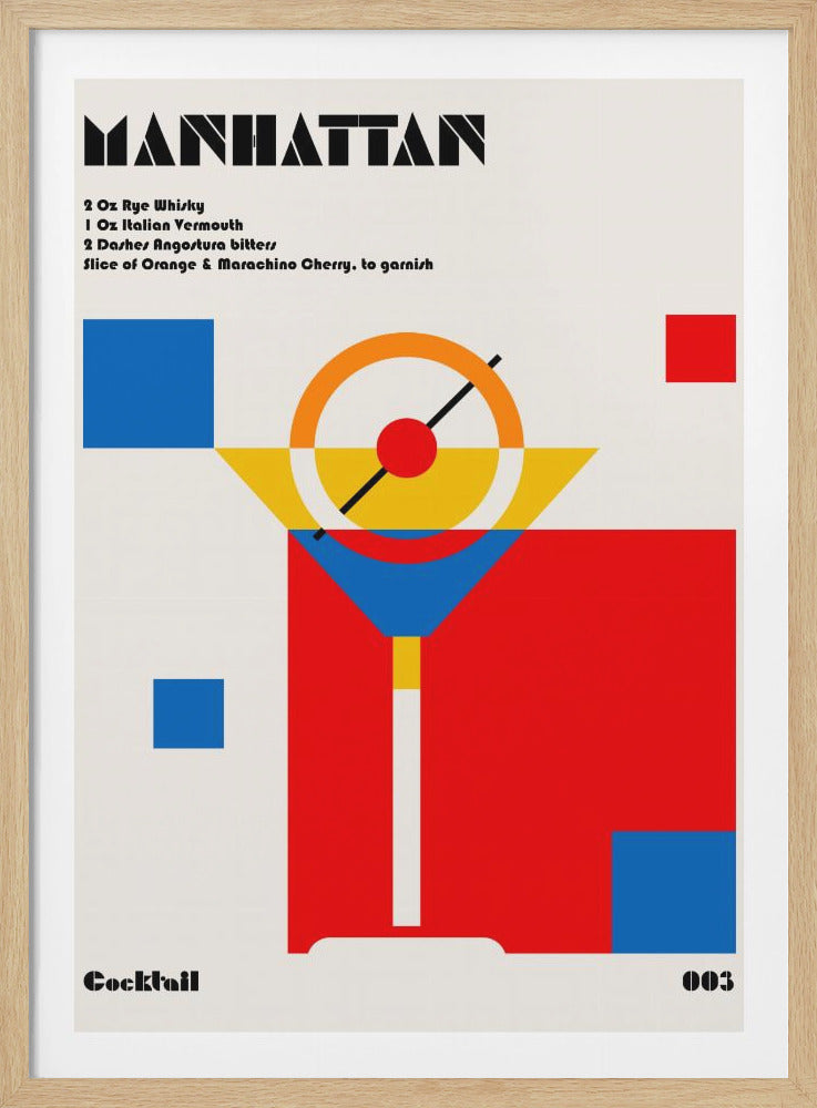Manhattan Bauhaus Cocktail - Poster / Art Print