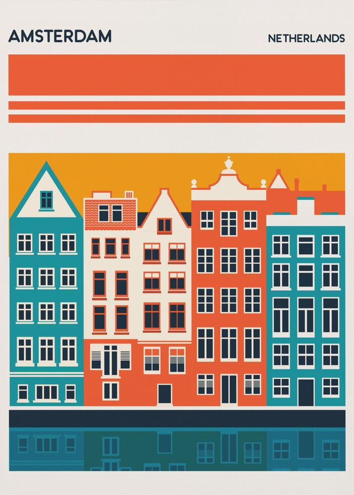 Amsterdam Travel Poster - Poster / Art Print