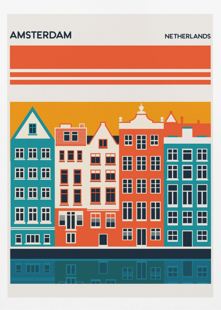 Amsterdam Travel Poster - Poster / Art Print