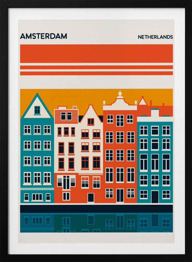 Amsterdam Travel Poster - Poster / Art Print