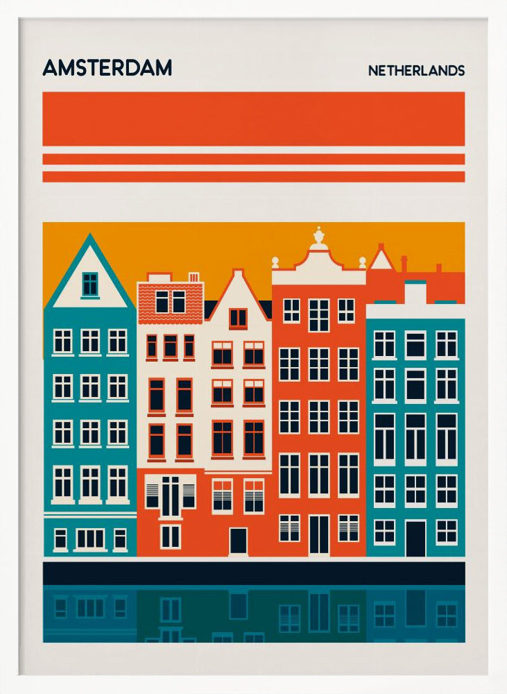Amsterdam Travel Poster - Poster / Art Print