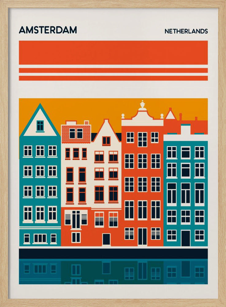Amsterdam Travel Poster - Poster / Art Print