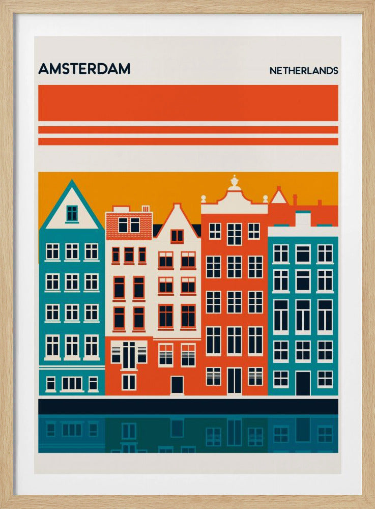 Amsterdam Travel Poster - Poster / Art Print