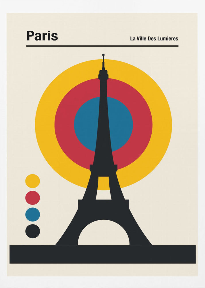 Paris Eiffel Tower Retro travel Print - Poster / Art Print