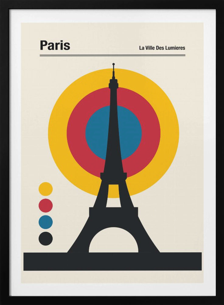 Paris Eiffel Tower Retro travel Print - Poster / Art Print