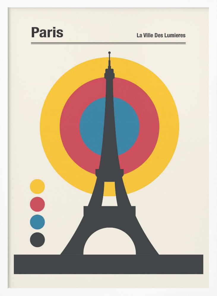 Paris Eiffel Tower Retro travel Print - Poster / Art Print