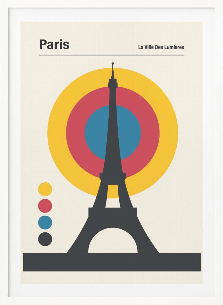 Paris Eiffel Tower Retro travel Print - Poster / Art Print