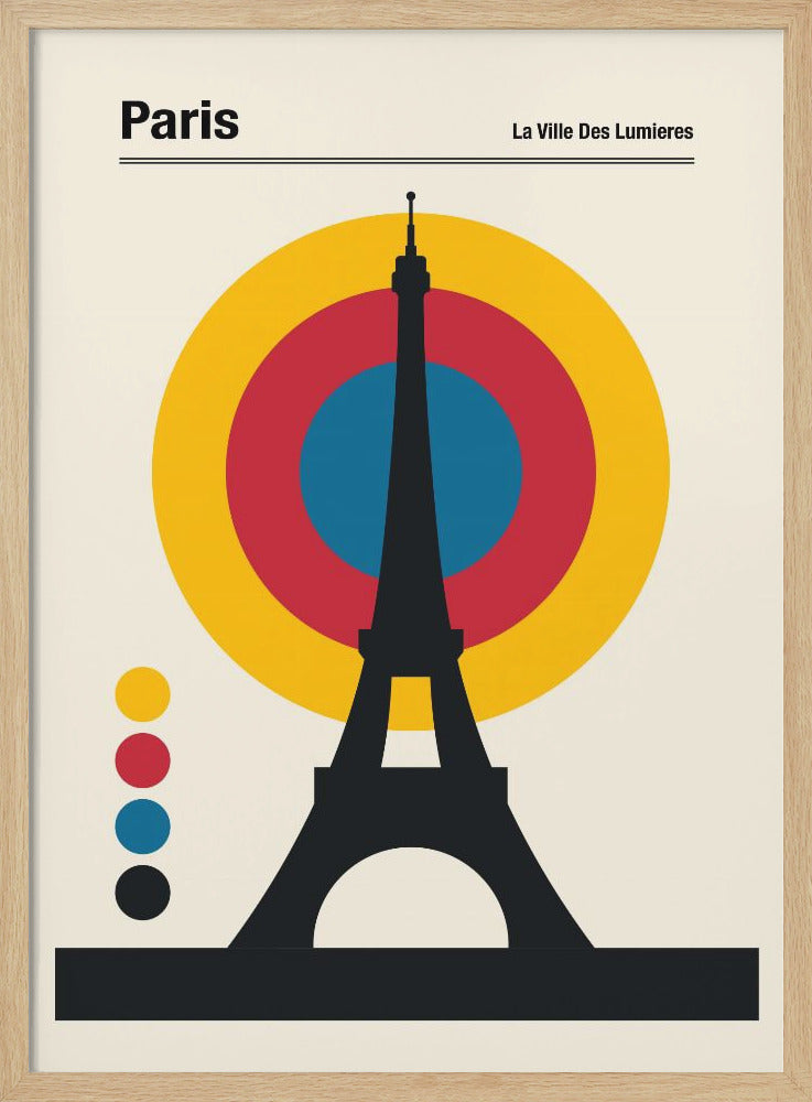 Paris Eiffel Tower Retro travel Print - Poster / Art Print