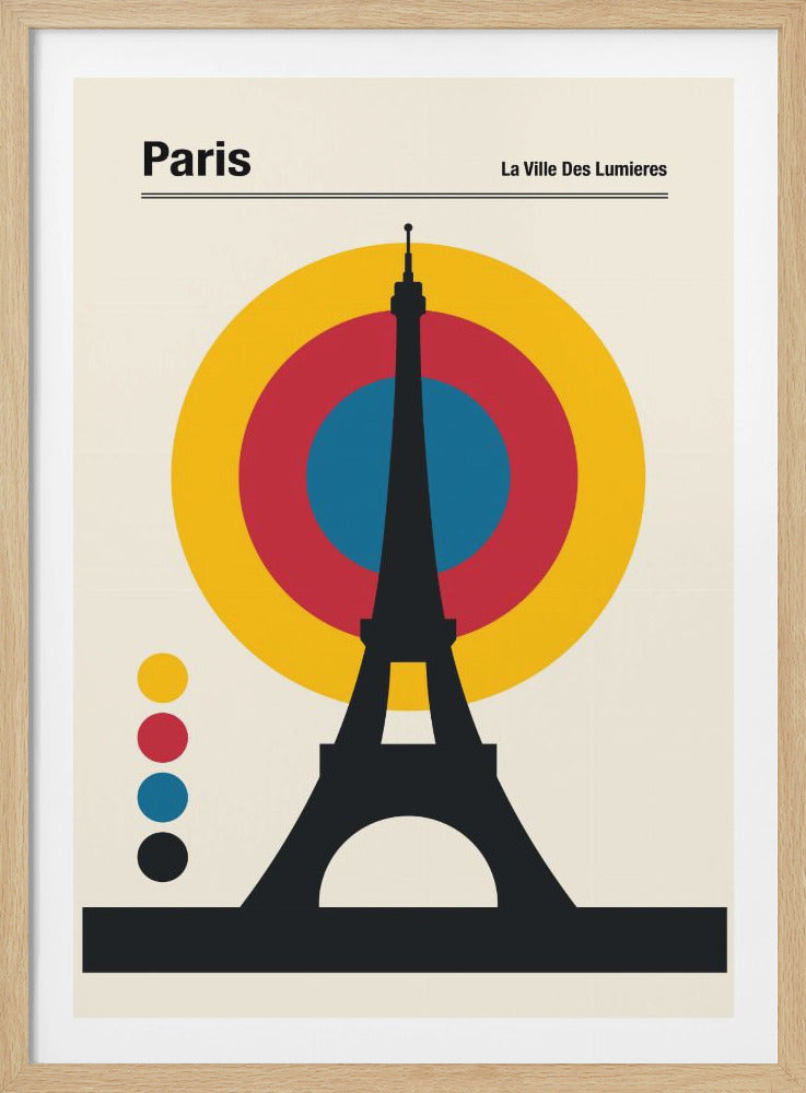 Paris Eiffel Tower Retro travel Print - Poster / Art Print