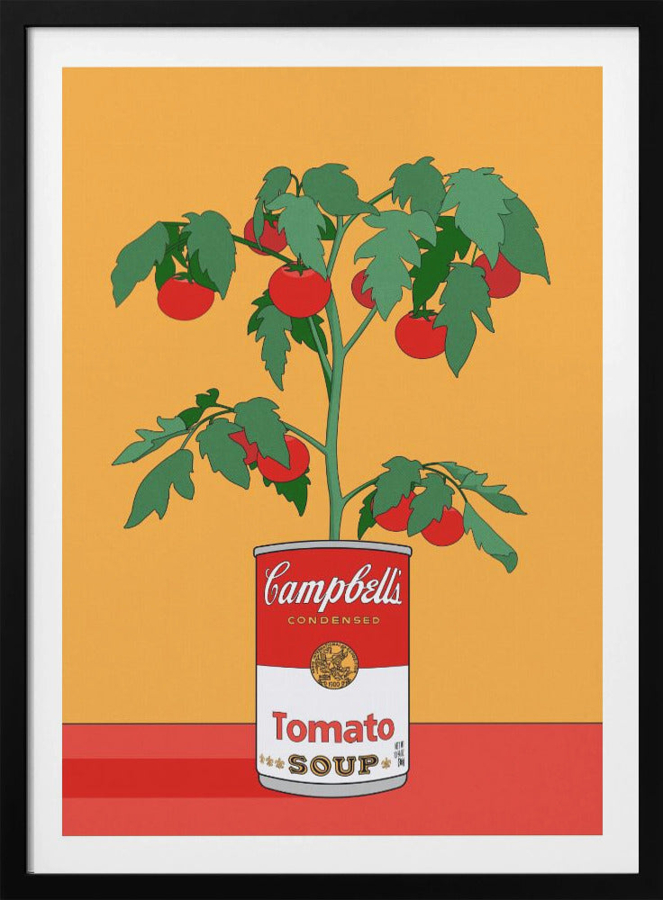 Campbells Soup Tomato Plant Retro Illustration - Poster / Art Print