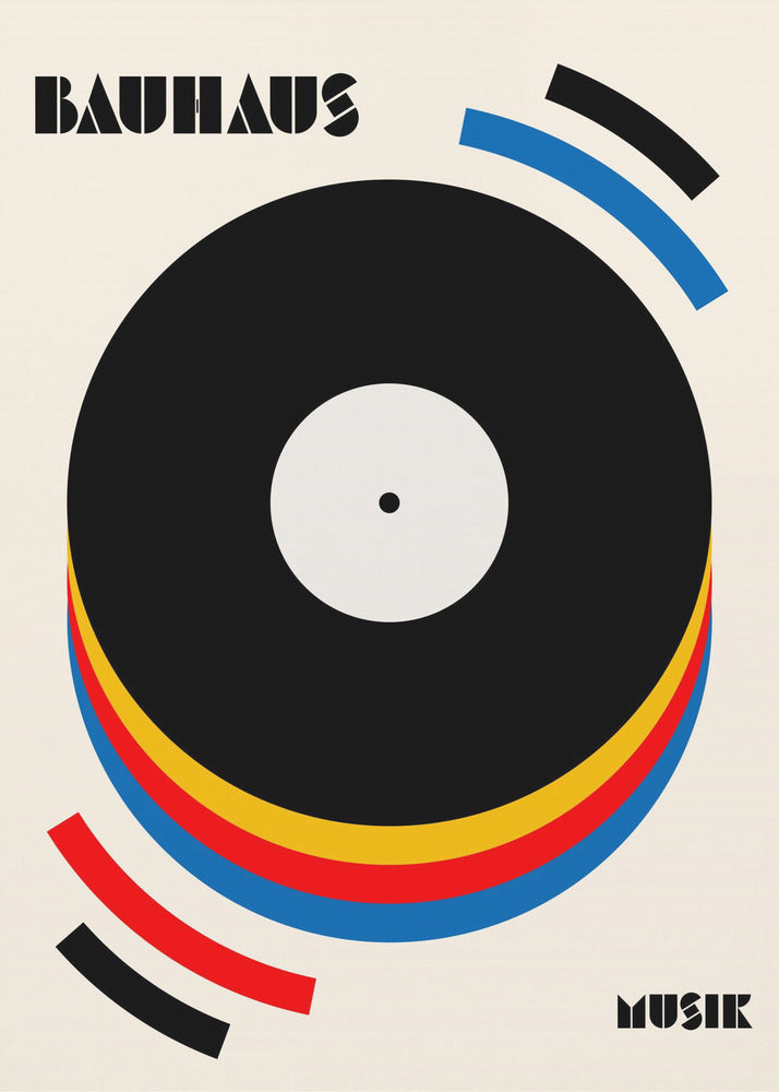 Bauhaus Music Retro Illustration - Poster / Art Print