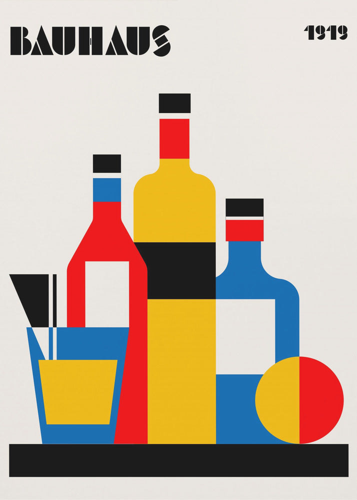 Bauhaus Wine Print - Poster / Art Print
