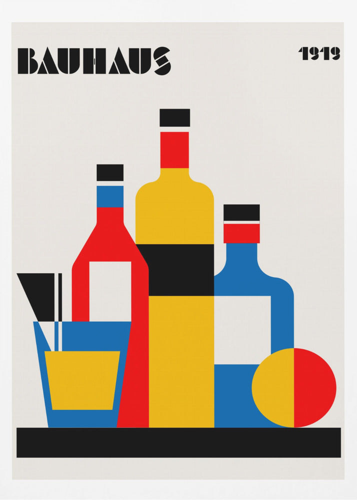 Bauhaus Wine Print - Poster / Art Print
