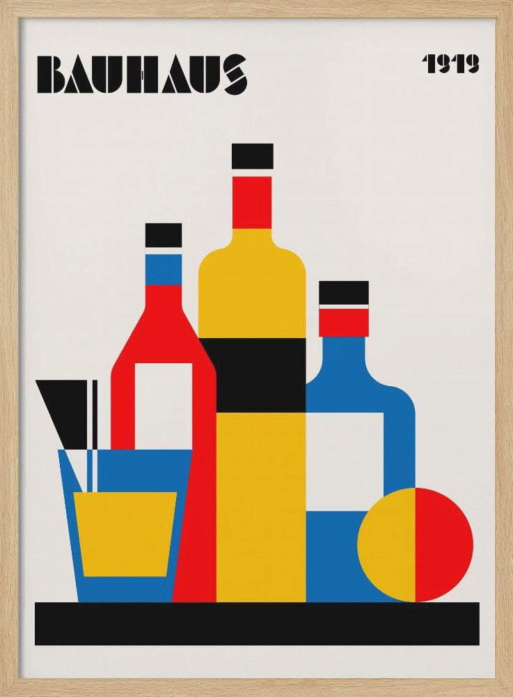 Bauhaus Wine Print - Poster / Art Print