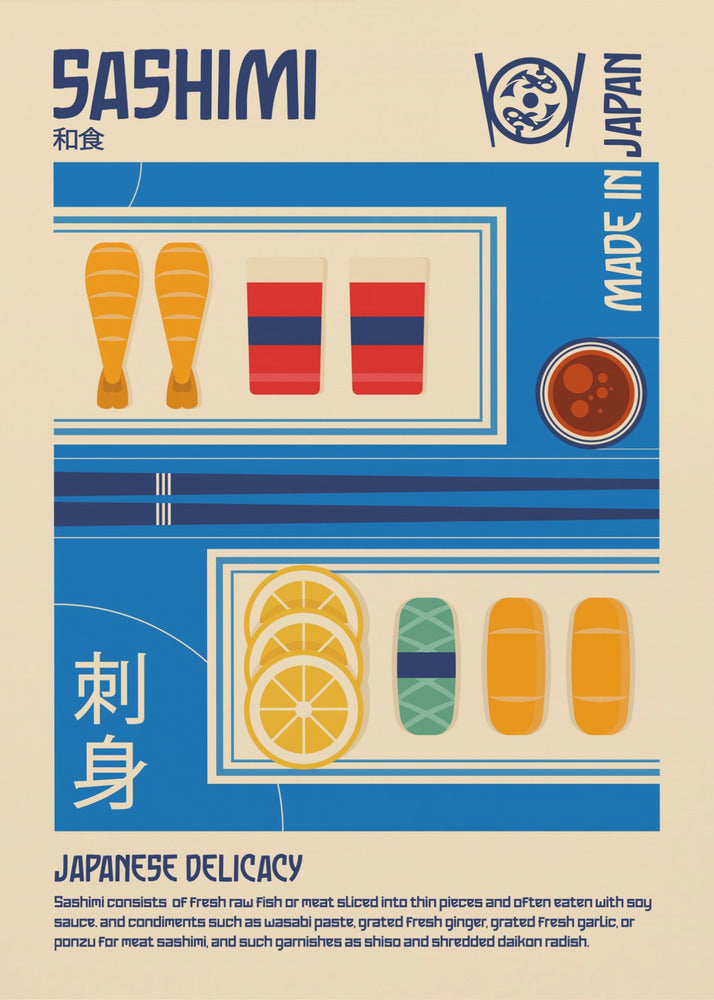 Sashimi Japanese Food Print - Poster / Art Print