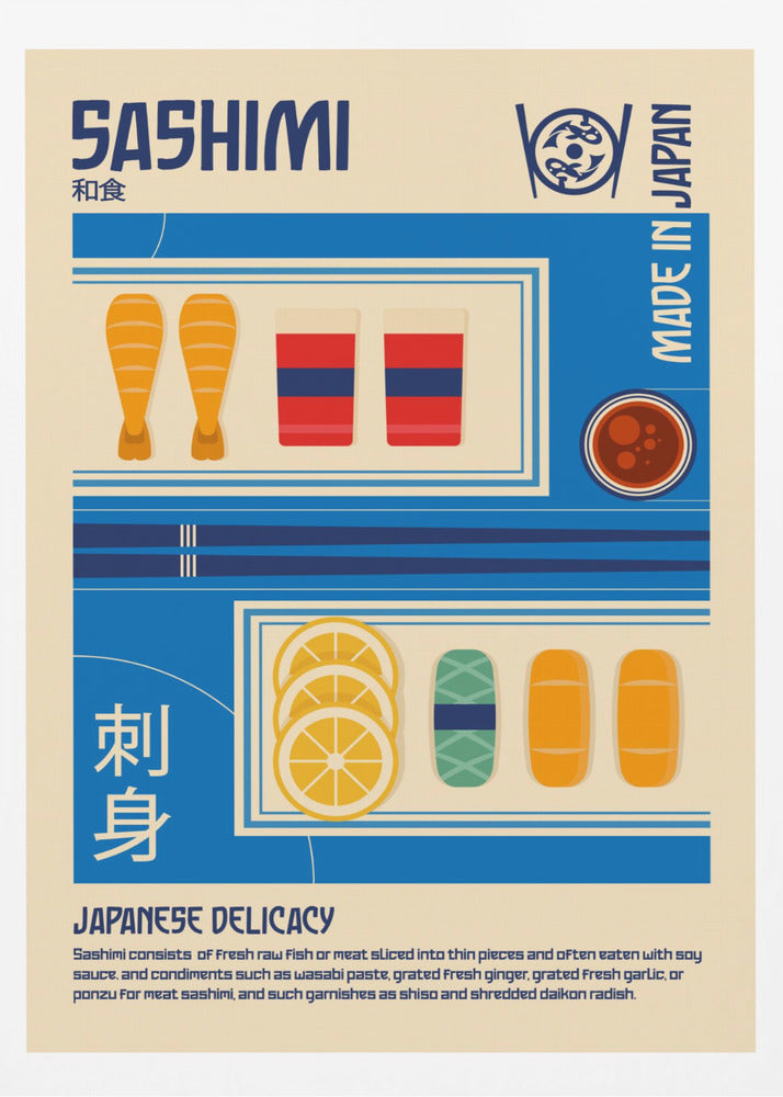 Sashimi Japanese Food Print - Poster / Art Print