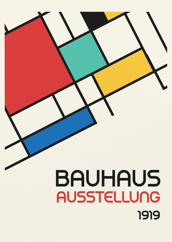 Bauhaus Geometric Design Retro - Poster / Art Print