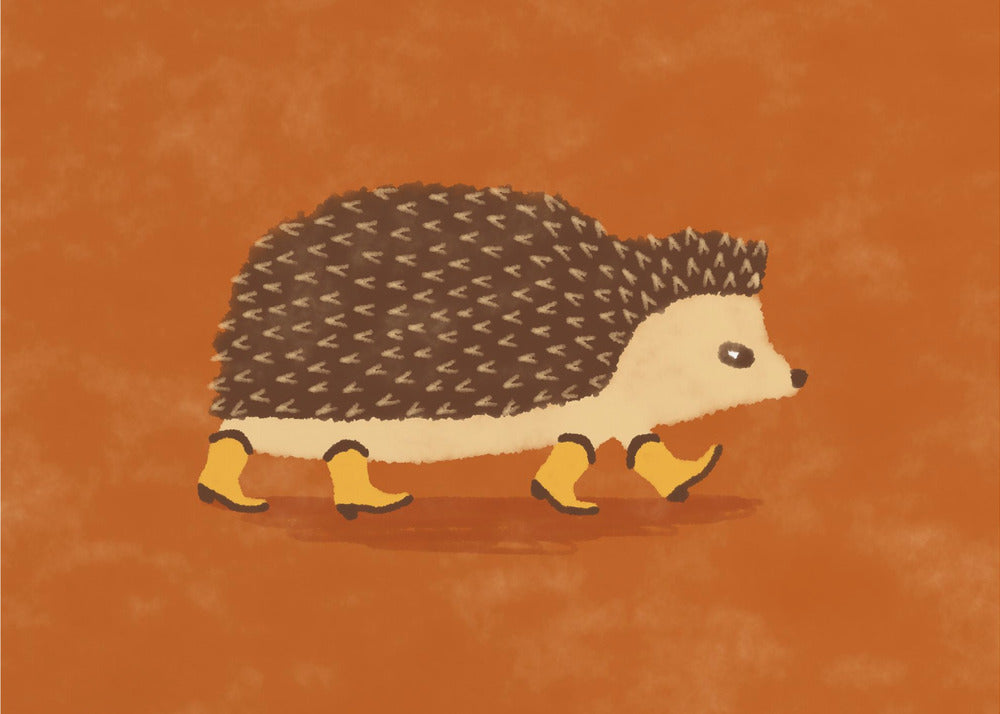 Sonny the Hedgehog Running In Cowboy Boots - Poster / Art Print
