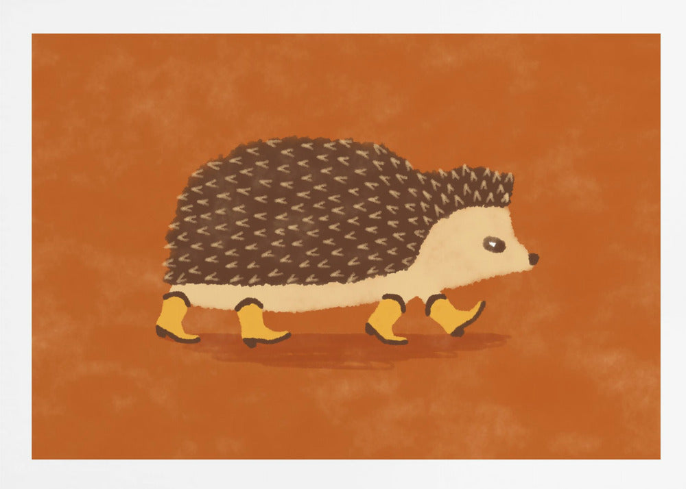 Sonny the Hedgehog Running In Cowboy Boots - Poster / Art Print
