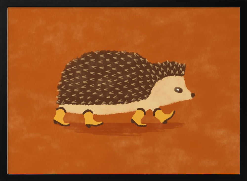 Sonny the Hedgehog Running In Cowboy Boots - Poster / Art Print