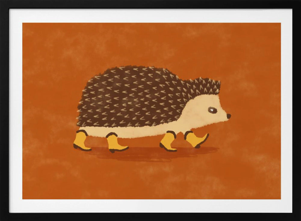 Sonny the Hedgehog Running In Cowboy Boots - Poster / Art Print