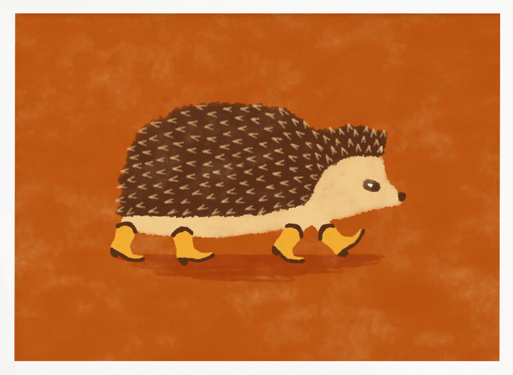 Sonny the Hedgehog Running In Cowboy Boots - Poster / Art Print