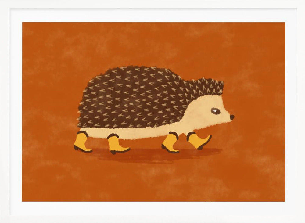 Sonny the Hedgehog Running In Cowboy Boots - Poster / Art Print