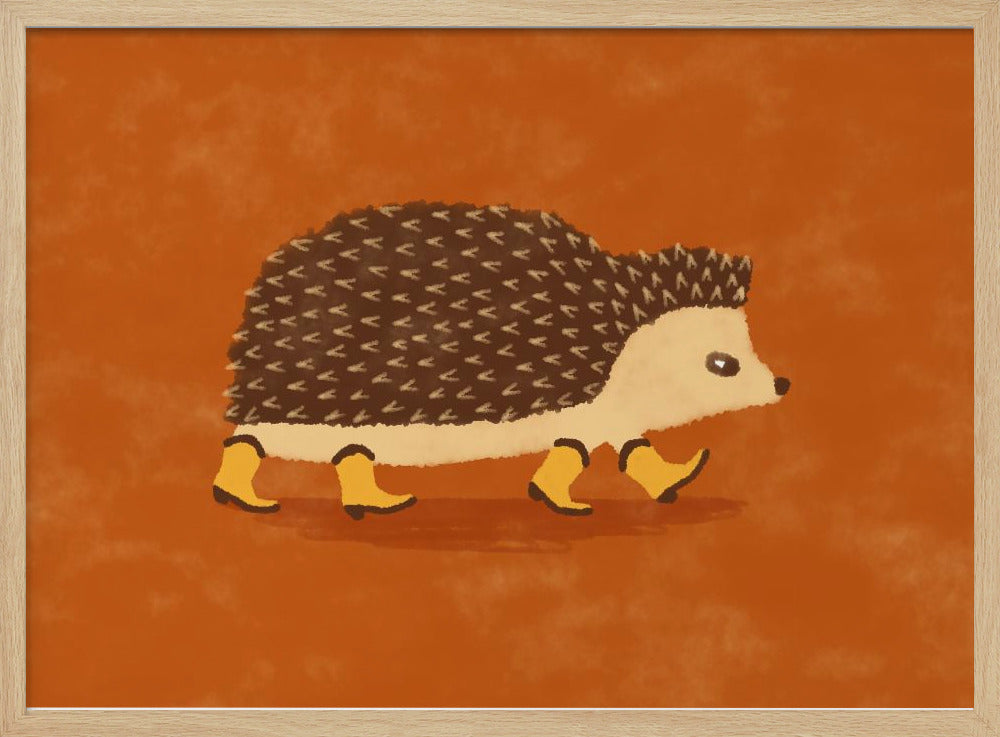 Sonny the Hedgehog Running In Cowboy Boots - Poster / Art Print