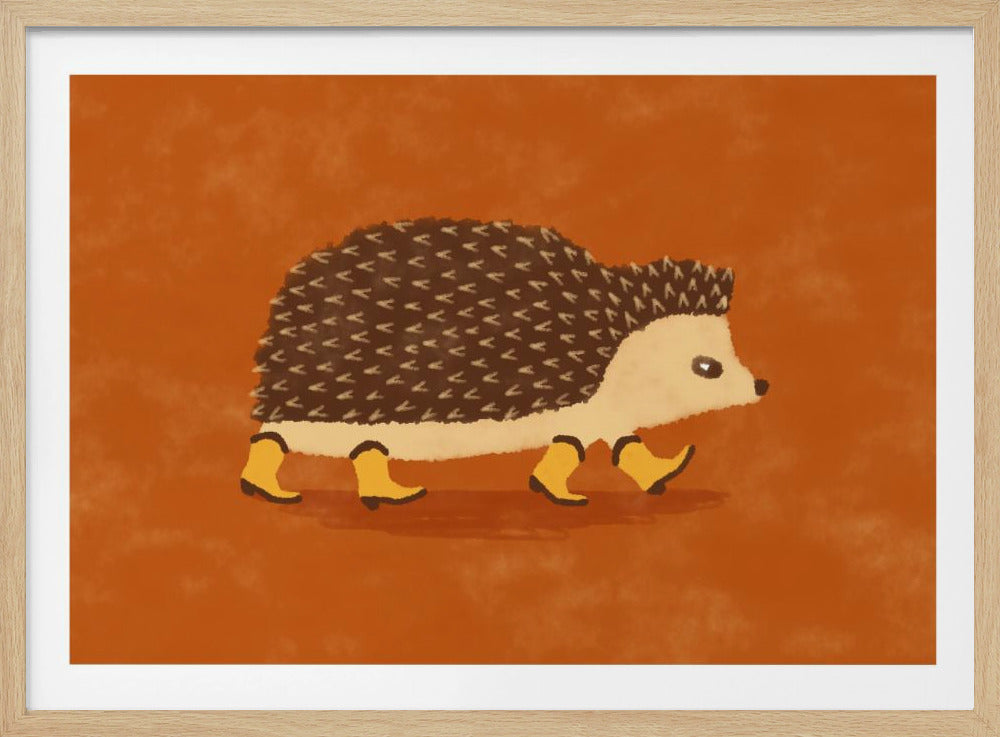 Sonny the Hedgehog Running In Cowboy Boots - Poster / Art Print