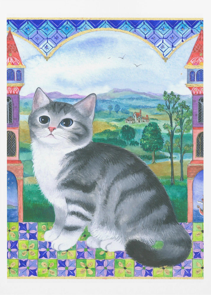 Medieval Kitten - Poster / Art Print