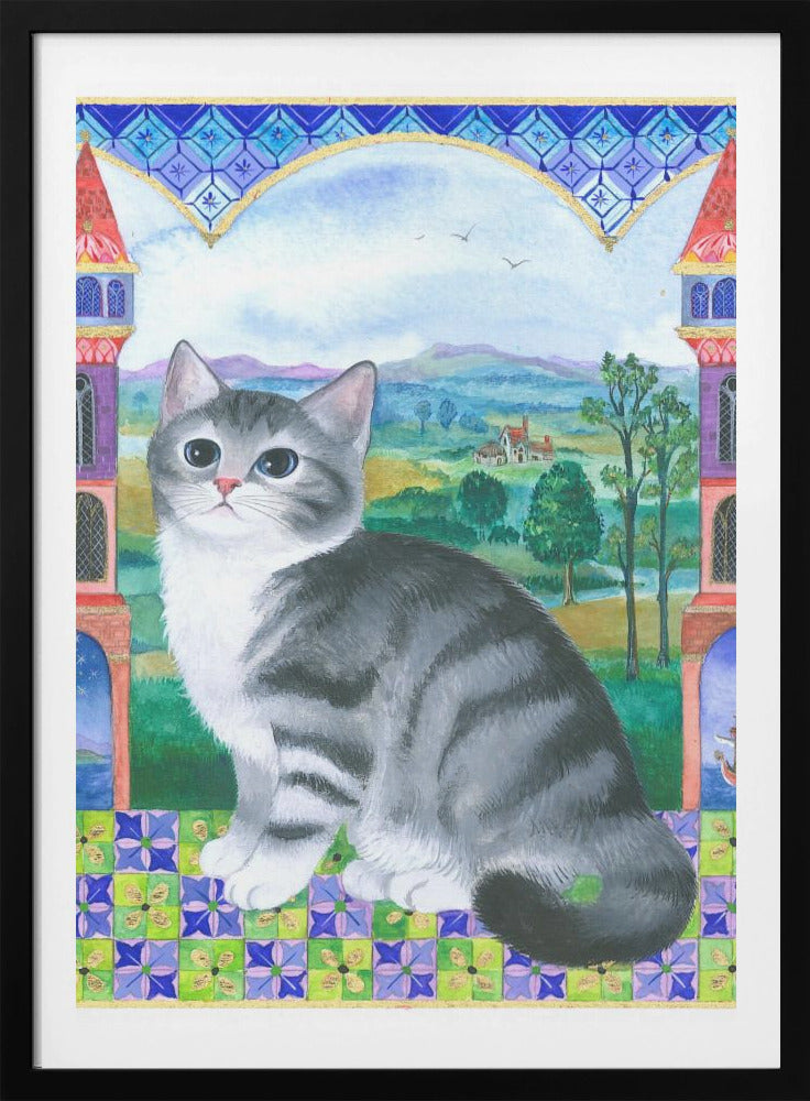 Medieval Kitten - Poster / Art Print