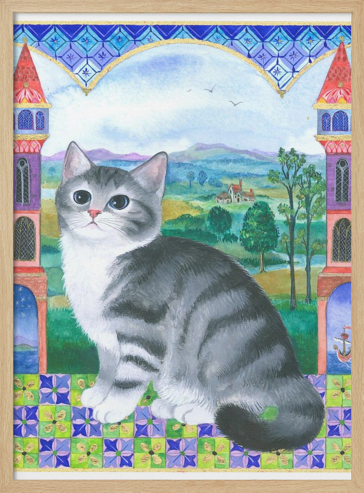 Medieval Kitten - Poster / Art Print