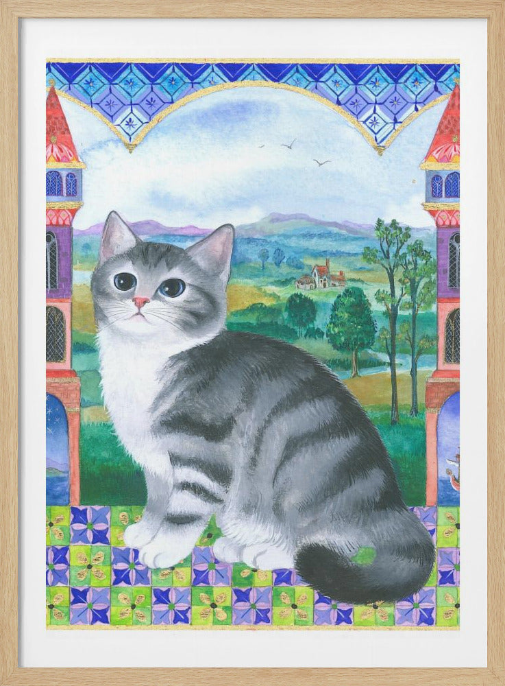 Medieval Kitten - Poster / Art Print