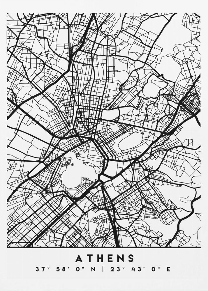 Black Maps 05 - Poster / Art Print