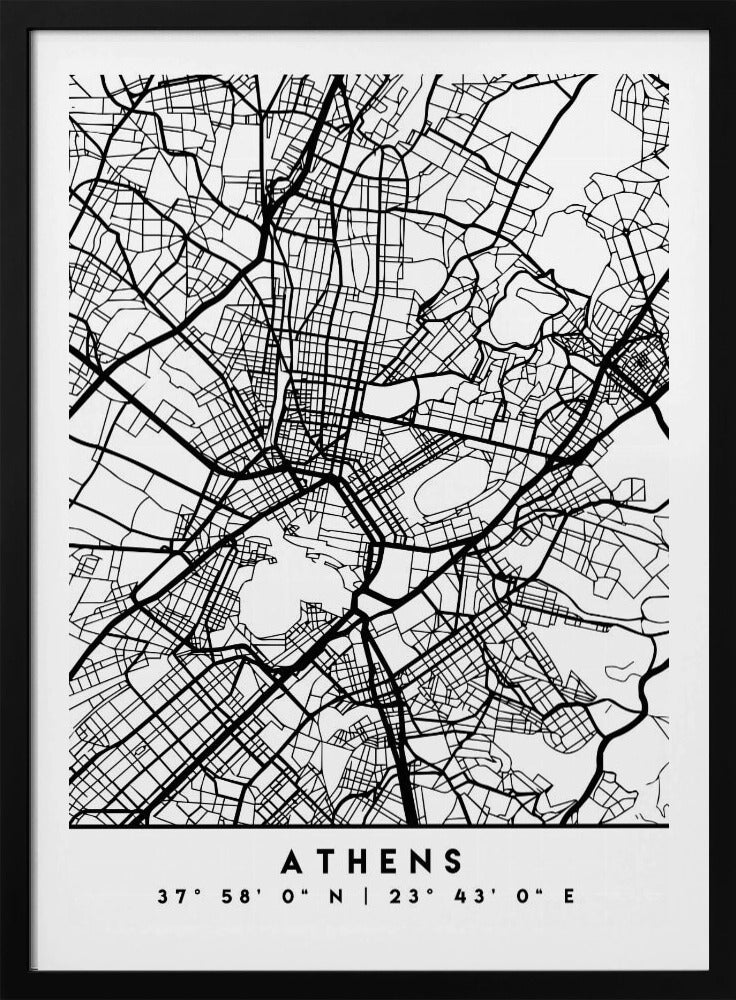Black Maps 05 - Poster / Art Print