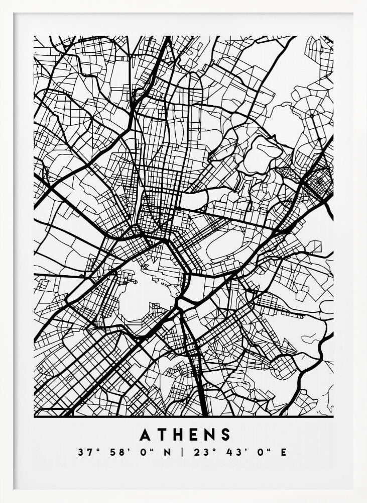 Black Maps 05 - Poster / Art Print