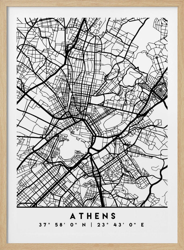 Black Maps 05 - Poster / Art Print