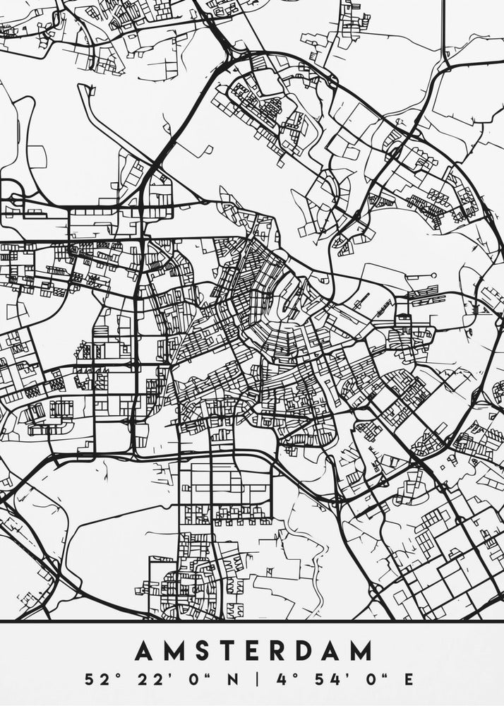 Black Maps 03 - Poster / Art Print