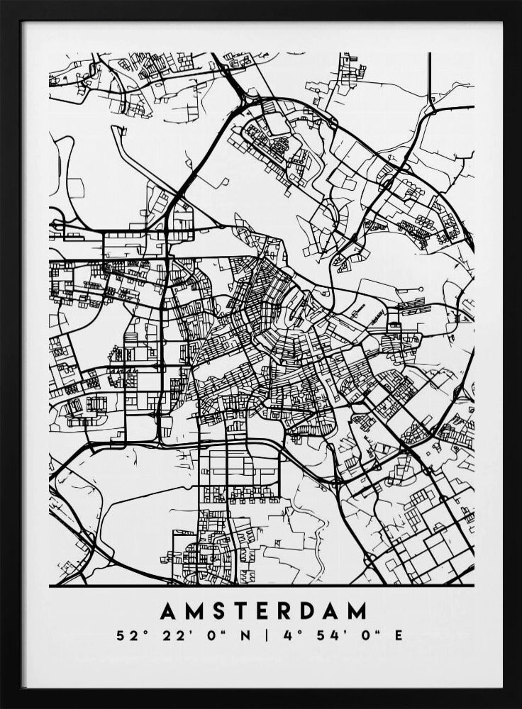 Black Maps 03 - Poster / Art Print