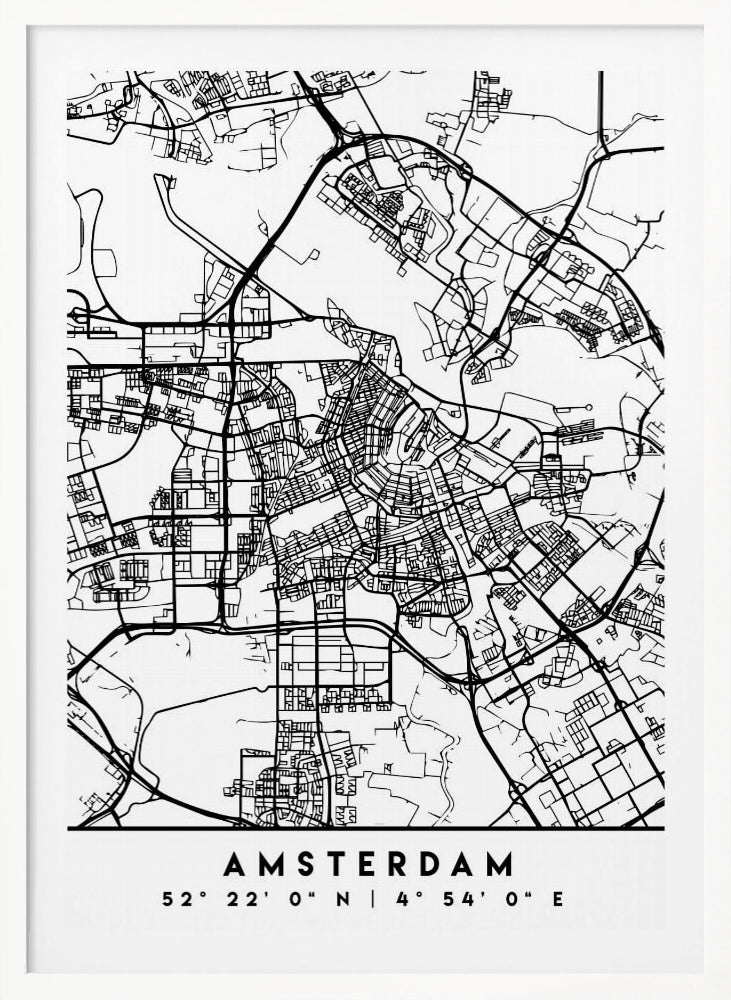 Black Maps 03 - Poster / Art Print
