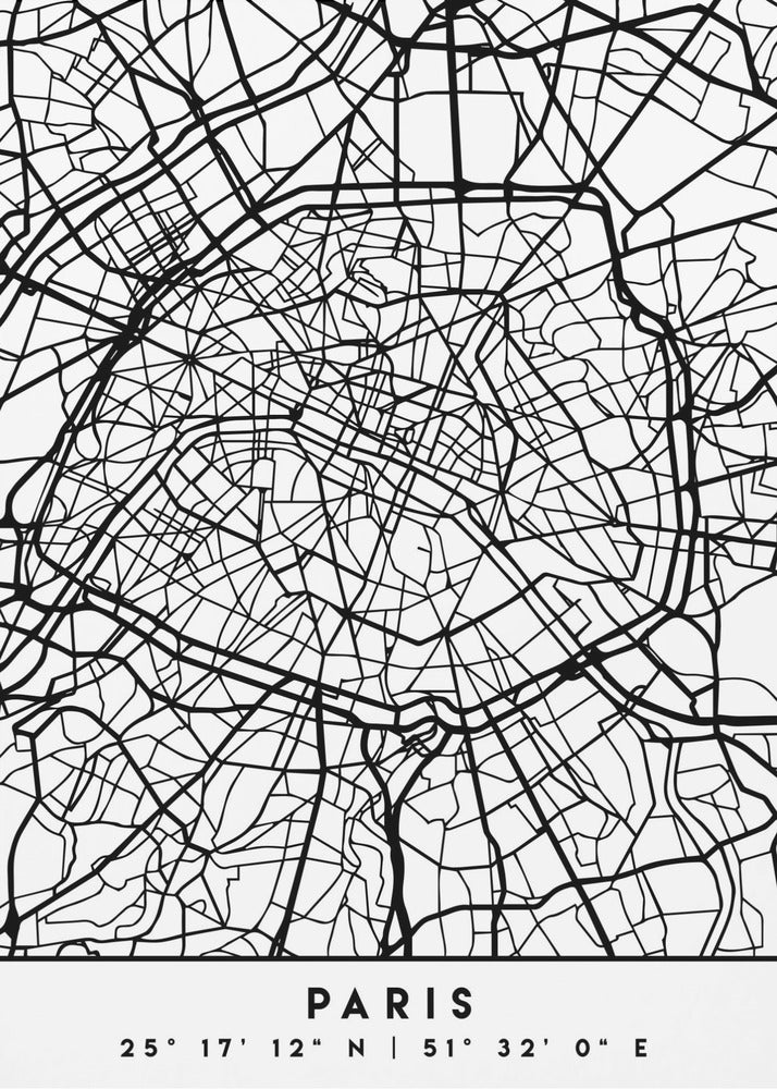 Black Maps 64 - Poster / Art Print