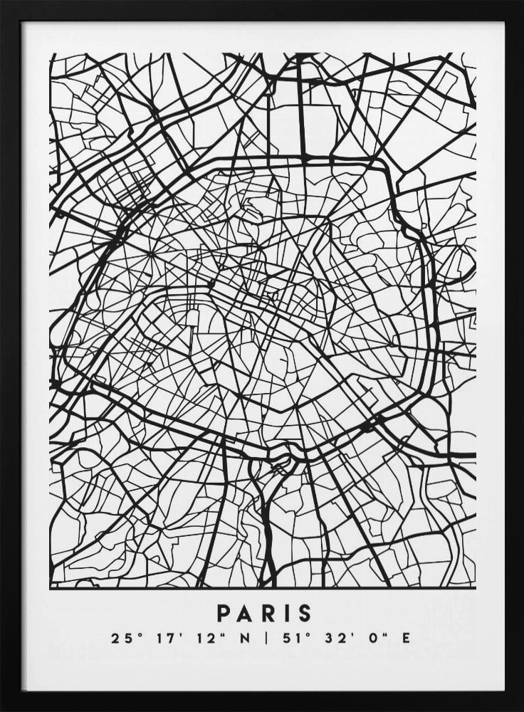 Black Maps 64 - Poster / Art Print